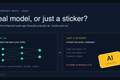 A real AI WAF feeds six request features into an Isolation Forest to flag attacks no rule has seen, beside an AI-washed one: a rule score with an "AI POWERED" sticker slapped on.