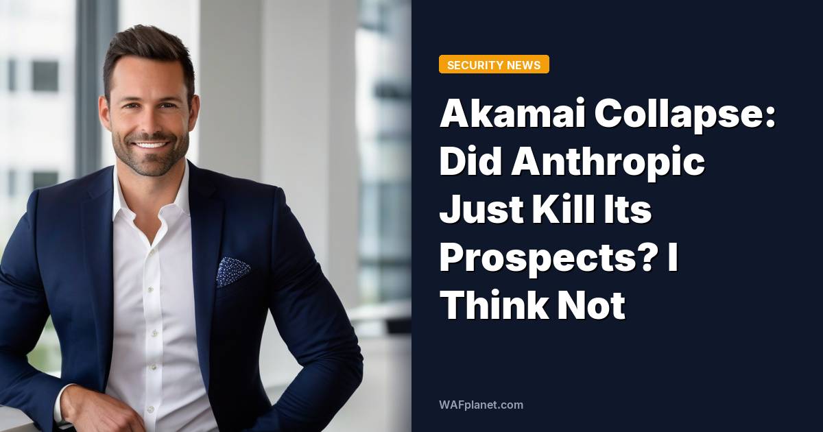 Akamai Collapse: Did Anthropic Just Kill Its Prospects? I Think Not