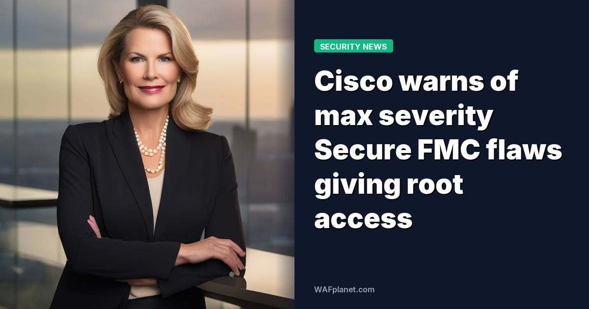 Cisco warns of max severity Secure FMC flaws giving root access