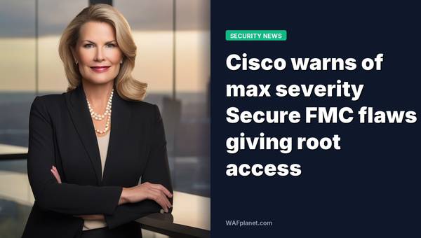 Cisco warns of max severity Secure FMC flaws giving root access