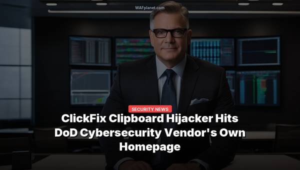 ClickFix Clipboard Hijacker Hits DoD Cybersecurity Vendor Homepage