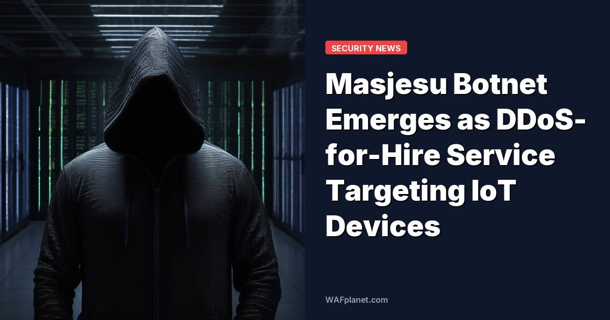 Masjesu Botnet DDoS-for-Hire