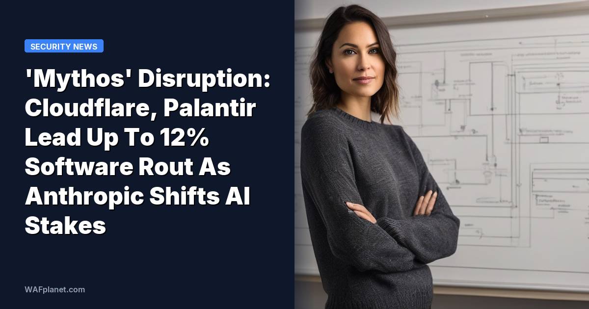 'Mythos' Disruption: Cloudflare, Palantir Lead Up To 12% Software Rout As Anthropic Shifts AI Stakes