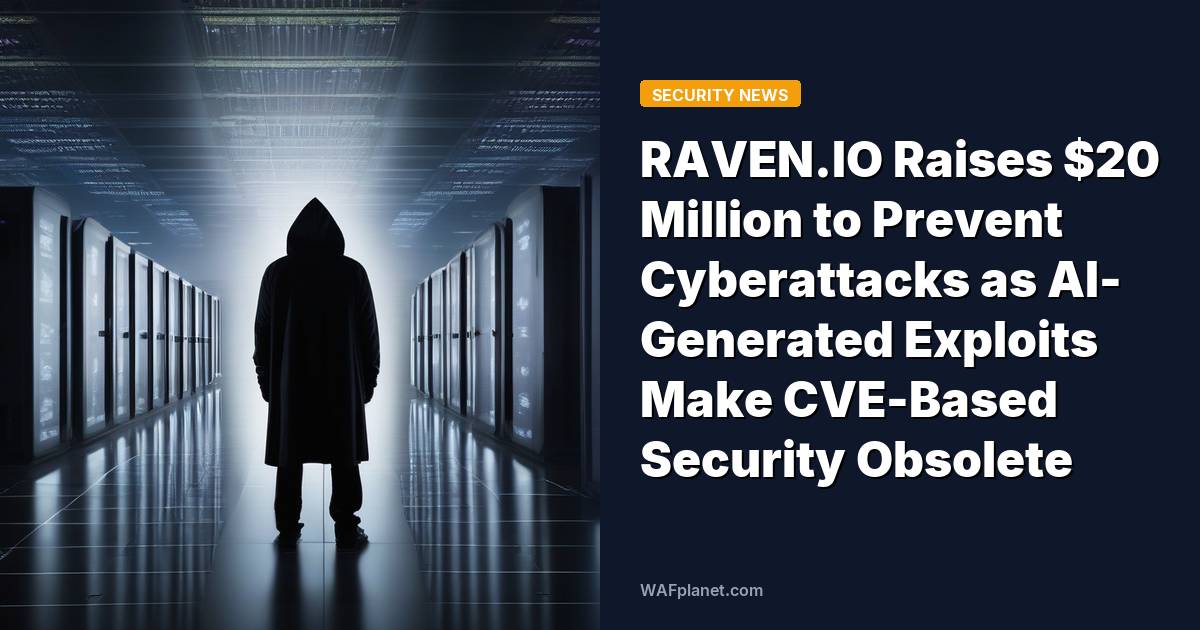 RAVEN.IO Raises $20 Million to Prevent Cyberattacks as AI-Generated Exploits Make CVE-Based Security Obsolete