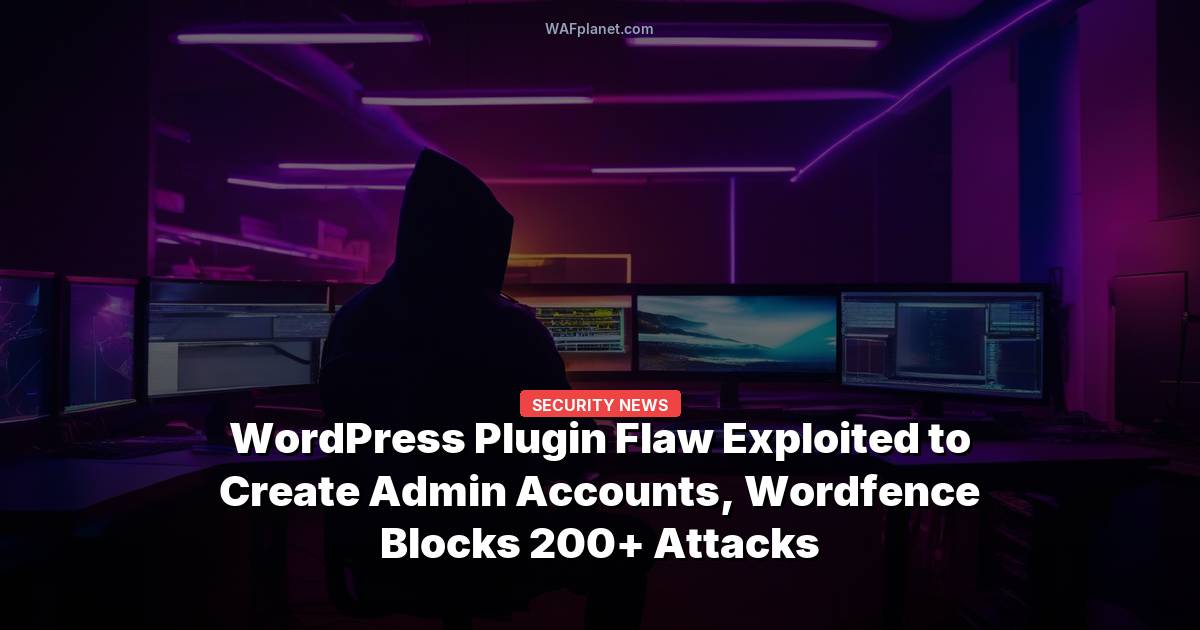 WordPress Plugin Flaw Exploited to Create Admin Accounts, Wordfence Blocks 200+ Attacks